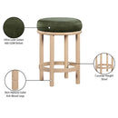  Color_Green -- Monette Green Velvet Upholstered Counter Stool IMAGE 7
