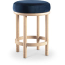 Meridian Monette Navy Velvet Counter Stool IMAGE 1