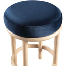  Color_Navy -- Monette Navy Velvet Upholstered Counter Stool IMAGE 4