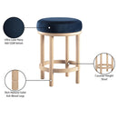  Color_Navy -- Monette Navy Velvet Upholstered Counter Stool IMAGE 7