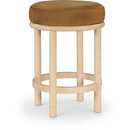  Color_Saddle -- Monette Saddle Velvet Upholstered Counter Stool IMAGE 1