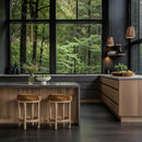 Meridian Monette Saddle Velvet Counter Stool IMAGE 2