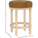 Color_Saddle -- Monette Saddle Velvet Upholstered Counter Stool IMAGE 6