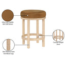  Color_Saddle -- Monette Saddle Velvet Upholstered Counter Stool IMAGE 7