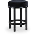  Color_Black -- Monette Black Velvet Upholstered Counter Stool IMAGE 1