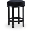  Color_Black -- Monette Black Velvet Upholstered Counter Stool IMAGE 1