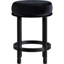  Color_Black -- Monette Black Velvet Upholstered Counter Stool IMAGE 3