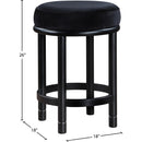 Color_Black -- Monette Black Velvet Upholstered Counter Stool IMAGE 6