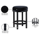  Color_Black -- Monette Black Velvet Upholstered Counter Stool IMAGE 7