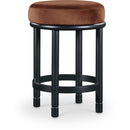  Color_Cognac -- Monette Cognac Velvet Upholstered Counter Stool IMAGE 1