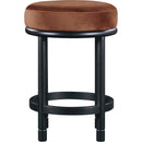  Color_Cognac -- Monette Cognac Velvet Upholstered Counter Stool IMAGE 3