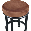  Color_Cognac -- Monette Cognac Velvet Upholstered Counter Stool IMAGE 4