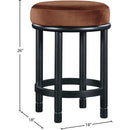  Color_Cognac -- Monette Cognac Velvet Upholstered Counter Stool IMAGE 6