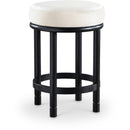 Meridian Monette Cream Velvet Counter Stool IMAGE 1