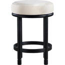Meridian Monette Cream Velvet Counter Stool IMAGE 3