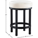  Color_Cream -- Monette Cream Velvet Upholstered Counter Stool IMAGE 6