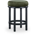  Color_Green -- Monette Green Velvet Upholstered Counter Stool IMAGE 1