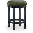 Meridian Monette Green Velvet Counter Stool IMAGE 1
