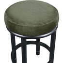  Color_Green -- Monette Green Velvet Upholstered Counter Stool IMAGE 4