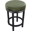  Color_Green -- Monette Green Velvet Upholstered Counter Stool IMAGE 5