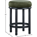  Color_Green -- Monette Green Velvet Upholstered Counter Stool IMAGE 6
