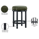  Color_Green -- Monette Green Velvet Upholstered Counter Stool IMAGE 7
