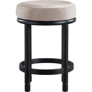  Color_Taupe -- Monette Taupe Velvet Upholstered Counter Stool IMAGE 3