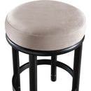  Color_Taupe -- Monette Taupe Velvet Upholstered Counter Stool IMAGE 4