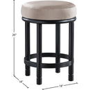  Color_Taupe -- Monette Taupe Velvet Upholstered Counter Stool IMAGE 6