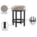 Color_Taupe -- Monette Taupe Velvet Upholstered Counter Stool IMAGE 7