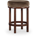  Color_Brown -- Monette Brown Velvet Upholstered Counter Stool IMAGE 1