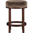  Color_Brown -- Monette Brown Velvet Upholstered Counter Stool IMAGE 3