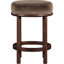 Meridian Monette Brown Velvet Counter Stool IMAGE 3