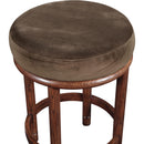  Color_Brown -- Monette Brown Velvet Upholstered Counter Stool IMAGE 4