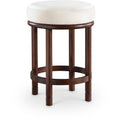  Color_Cream -- Monette Cream Velvet Upholstered Counter Stool IMAGE 1