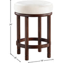  Color_Cream -- Monette Cream Velvet Upholstered Counter Stool IMAGE 6