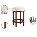  Color_Cream -- Monette Cream Velvet Upholstered Counter Stool IMAGE 7