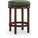  Color_Green -- Monette Green Velvet Upholstered Counter Stool IMAGE 1
