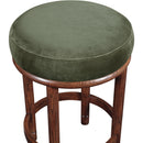  Color_Green -- Monette Green Velvet Upholstered Counter Stool IMAGE 4
