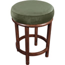  Color_Green -- Monette Green Velvet Upholstered Counter Stool IMAGE 5