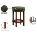  Color_Green -- Monette Green Velvet Upholstered Counter Stool IMAGE 7