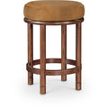  Color_Saddle -- Monette Saddle Velvet Upholstered Counter Stool IMAGE 1