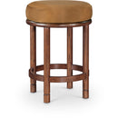 Meridian Monette Saddle Velvet Counter Stool IMAGE 1