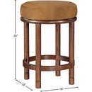  Color_Saddle -- Monette Saddle Velvet Upholstered Counter Stool IMAGE 6