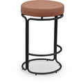  Color_Cognac -- Madison Cognac Vegan Leather Upholstered Counter Stool IMAGE 1