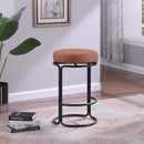  Color_Cognac -- Madison Cognac Vegan Leather Upholstered Counter Stool IMAGE 2