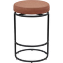  Color_Cognac -- Madison Cognac Vegan Leather Upholstered Counter Stool IMAGE 3