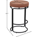 Color_Cognac -- Madison Cognac Vegan Leather Upholstered Counter Stool IMAGE 8