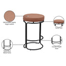  Color_Cognac -- Madison Cognac Vegan Leather Upholstered Counter Stool IMAGE 9