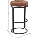  Color_Cognac -- Madison Cognac Vegan Leather Upholstered Bar Stool IMAGE 7